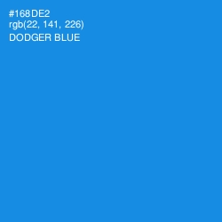 #168DE2 - Dodger Blue Color Image